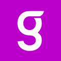Getaround logo mark - lowercase letter g on a bright purple background